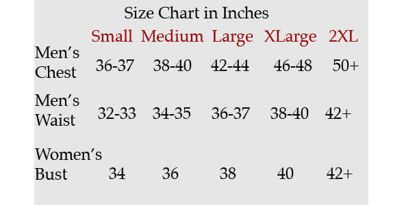 Members Only Jacket Size Chart