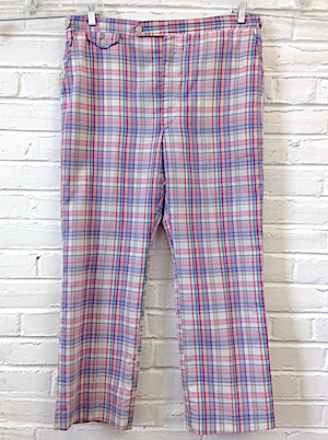 mens 70's plaid pants