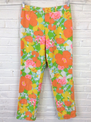 70s flower pants