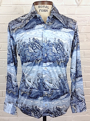 Vintage Men's Top - Blue - L