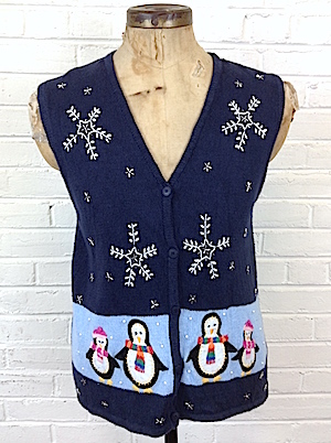 Pittsburgh Penguins Aztec Print Ugly Sweater Vest