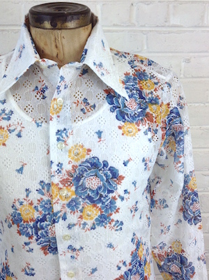 Mens Vintage 70s Disco Shirt 
