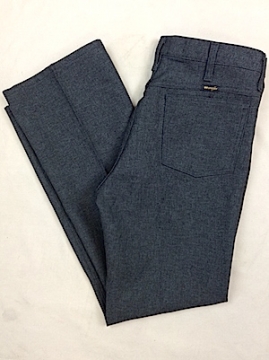 (38x29) Mens Vintage 1970s Wrangler Disco Pants.Charcoal Heather Gray Polyester Styled Like Jeans.