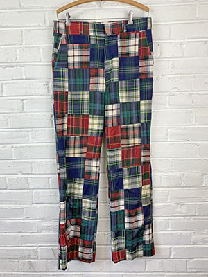 Classic Madras Patchwork Pants