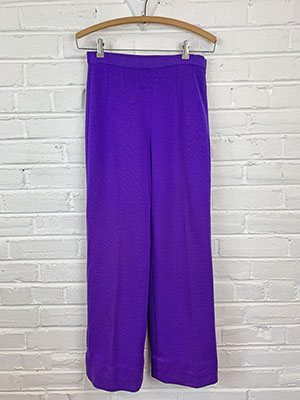 Sazz Vintage Clothing: (25x27) Women's Vintage 60s/70s High Waisted pants.  Bright, Beautiful Violet Purple! As-Is.