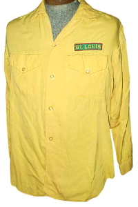 SALE Mens 1940s embroidered Shriners Gabardine shirt (L)