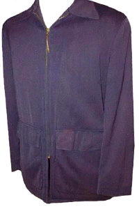 Eggplant purple 1940s 50s mens Gabardine Jacket quilted interior Penney's brand (S)