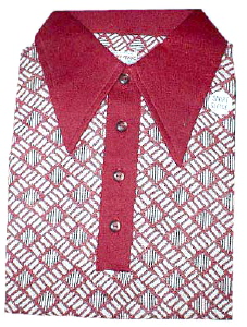 Merlot & White Diamonds never worn Boys 70s s/s Disco Shirt (31.5 chest, Boys L)
