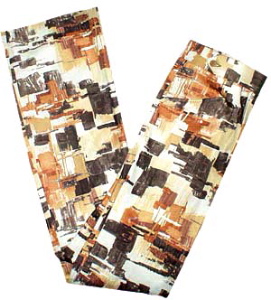 (30x37 Tall) Crazy patterned 70s never worn Polyester Disco pants BELL BOTTOMS