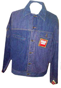SALE! (S) Vintage 1970's MALE JEANS Denim Jacket 2-tone patchwork Unworn!