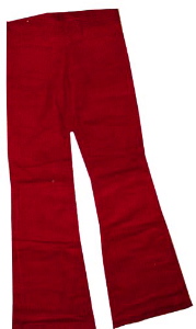 (29x32) 70s men's BELL BOTTOMS. LOW-RISE! Cherry Red Corduroy