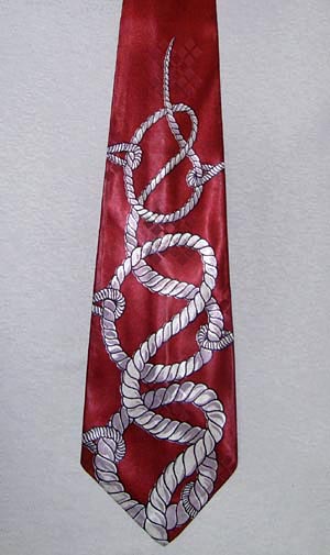 <strong>1940s vintage Tie</strong> Diamonds jacquard, coiled rope design