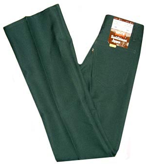 <strong>(28x32) dated 1975 Men's Levi's Saddleman Jeans</strong> Unworn! Forest Green Polyester