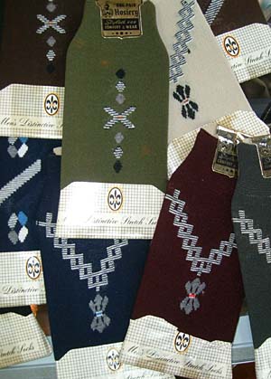 GRAB BAG of 1950s men's embroidered Nylon Swing Socks (size 10-13). as-is