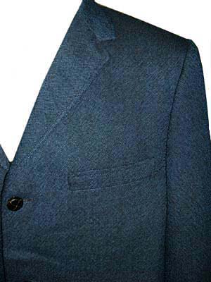 <strong>(40 Tall) 1960s men's 3-button Sport Jacket</strong> Unworn! Blue Black weave