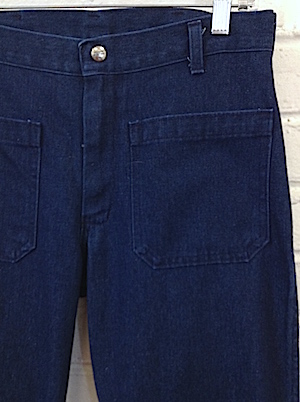 Vintage Navy bell bottom jeans. Various Sizes click to see all available!  HUGE BELLS! soft denim!