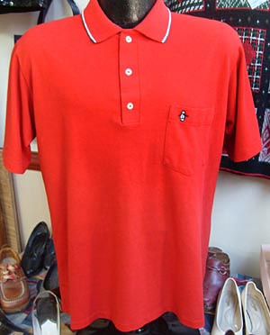 (L) Munsingwear Grand Slam polo style shirt. Bright ass RED w/ embroidered Penquin on pocket
