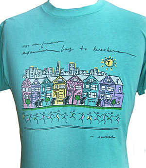 (M-L) vintage 1987 t-shirt San Francisco Examiner Bay to Breakers