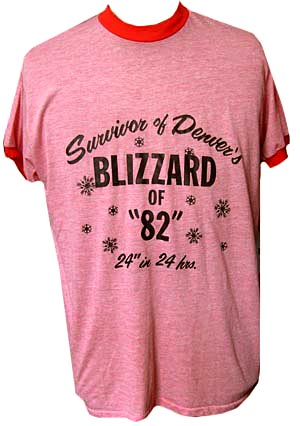 (XL) vintage 1982 T-shirt. Denver's Blizzard of '82,  24
