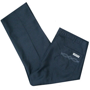 (41x28) dark navy blue polyester 1970s pants. Perfect for a disco outfit! BIG MAN