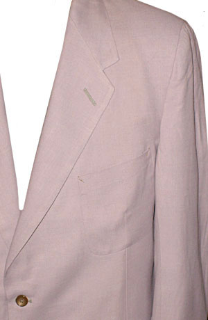 (42/43) 40s styled 1960s Lounge jacket/blazer. Unworn! Pale violet rayon, Oversized patch pockets