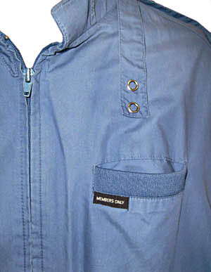 (40) classic 1980s Members Only jacket. medium blue