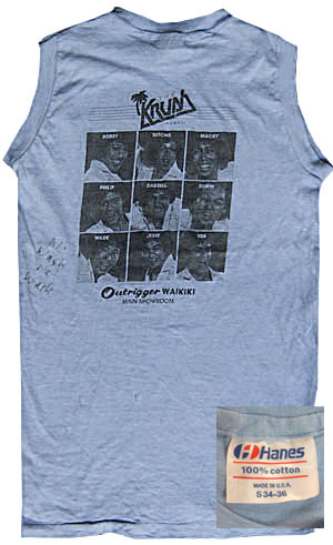 (mens XXS, womens XS) vintage 1970s-80s band t-shirt. The Krush Hawaii. sleeveless