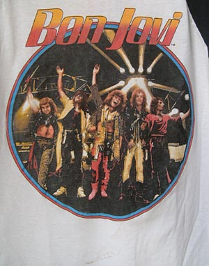 Vintage 1986-1987 Bon Jovi tour tshirt. THE WETTER THE BETTER. rare & collectible