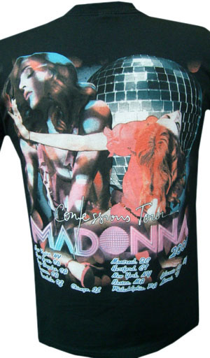 (S) Vintage Madonna Confessions Tour 2006 t-shirt!  Dazzling and Disco-ey.