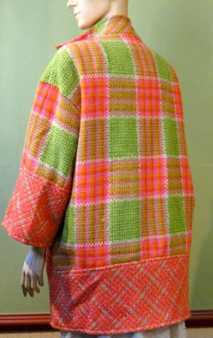 (S-M) Vintage Christian Lacroix Hot Pink and Green Tweed Coat