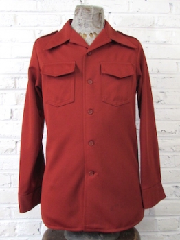 (40) Men's Vintage 70's LEISURE JACKET! Rich Rust Color! Epaulets!