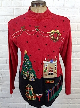 Sazz Vintage Clothing: mens MED Ugly Christmas Sweaters