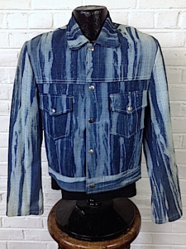 (33" Chest) Boy's Vintage 70's/80's 2-tone Denim Jacket. Landlubber!