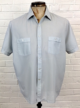 mens long sleeve light brown disco shirt Beige mens' polyester and cotton shirt with long collar points mens tan 1970's dress shirt