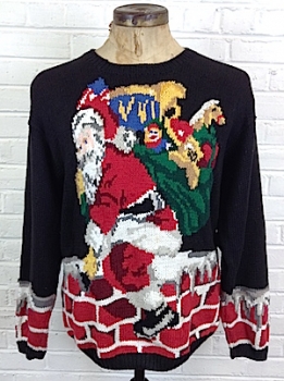 80s Christmas Bad Taste Jumper  Ugly Sequin Xmas Sweater Snowman Sweater