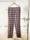 (38x36) Mens Vintage 1970s Disco Pants. Navy, Tan and Burgundy Plaid. Never Worn!