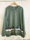 (Mens L) Ugly Xmas Sweater Cardigan. Snowmen, Snow kid, Cardinals & Trees!