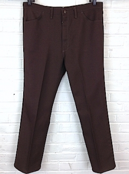 (42x31) BIG MAN Vintage 1970's Wrangler Disco Pants! Chocolate Brown.