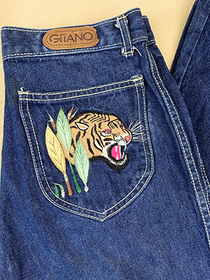 Vintage 80s Gitano denim dark wash jeans
