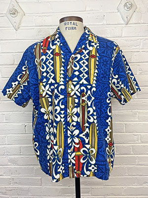Vintage Men's Shirt - Blue - XXL